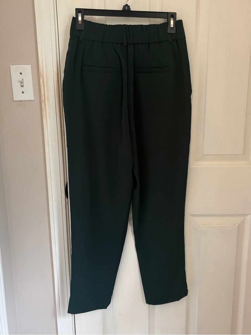 HALARA Flex High Waisted Pocket Solid Work Tapered Pants in Dark Green - Picture 11 of 14